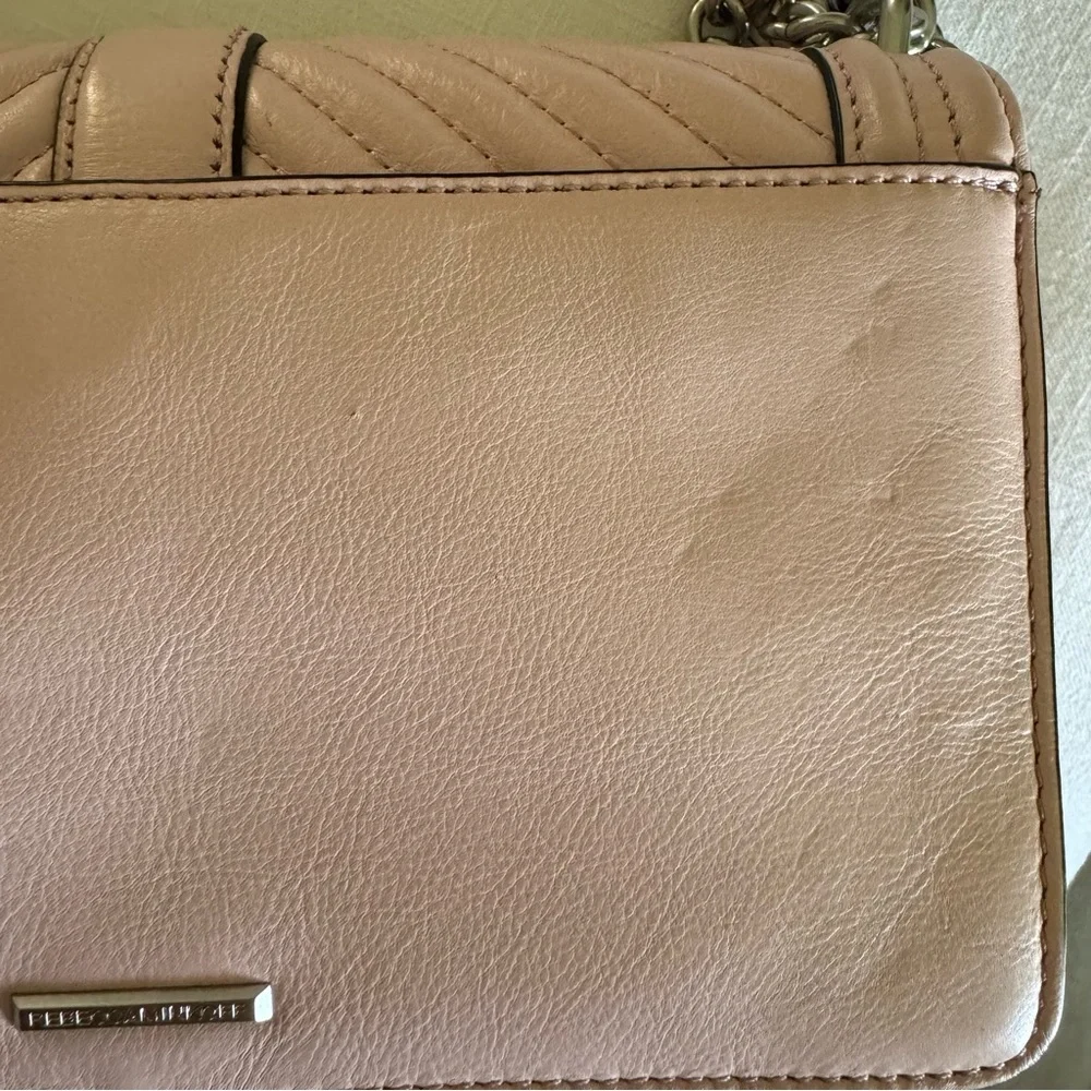 Rebecca Minkoff Chevron Love Crossbody Bag Vintage Pink